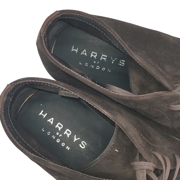 Harrys of London Mens 13 Brown Suede Chukka Desert Boots Vibram Italy Luxury main image 4